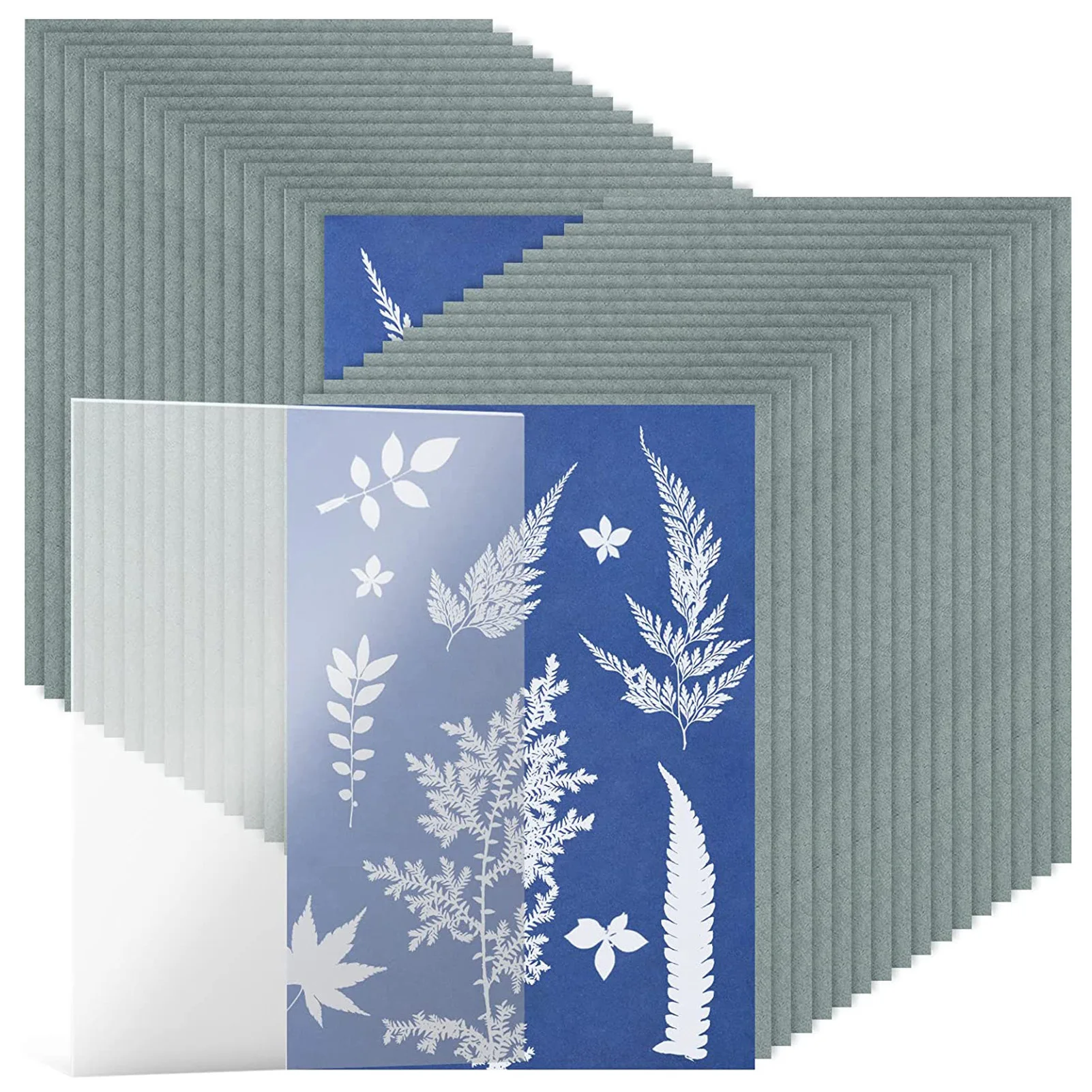 

Solar Drawing Paper Sun Print Paper Kit With 1 Sheet Acrylic Panel Bluer High Sensitive Nature Sun/Solar Activated Sun Printing
