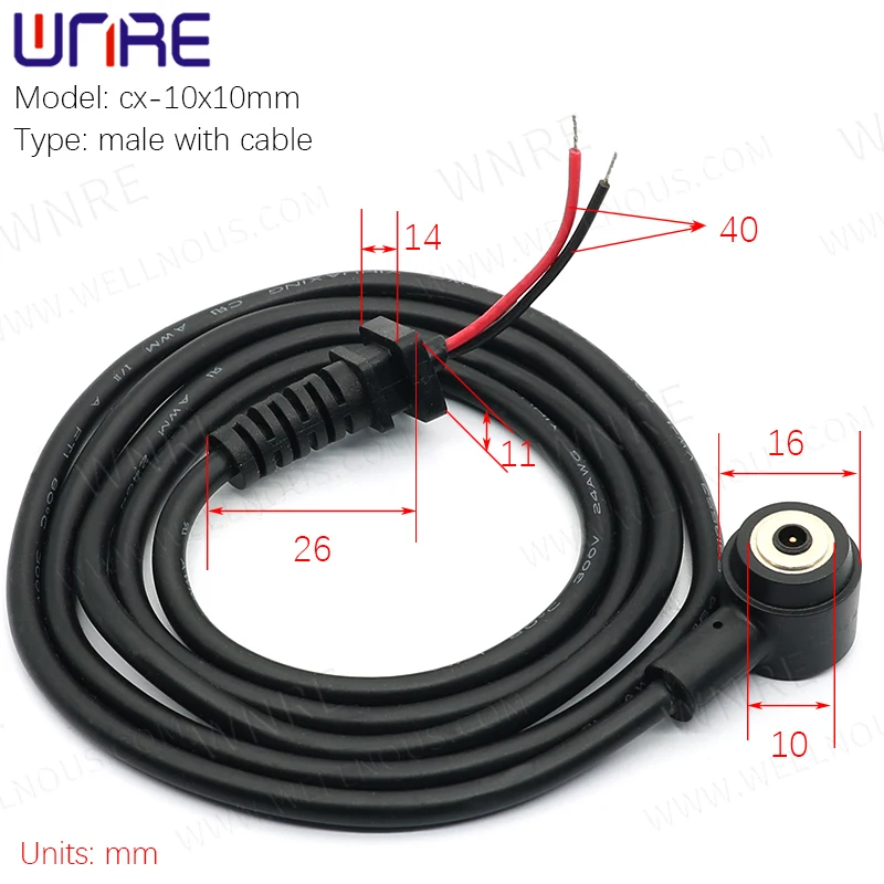Магнитные разъемы cx-10 × 10 мм 2P женский и мужской Pogopin с сильной адсорбцией разъем