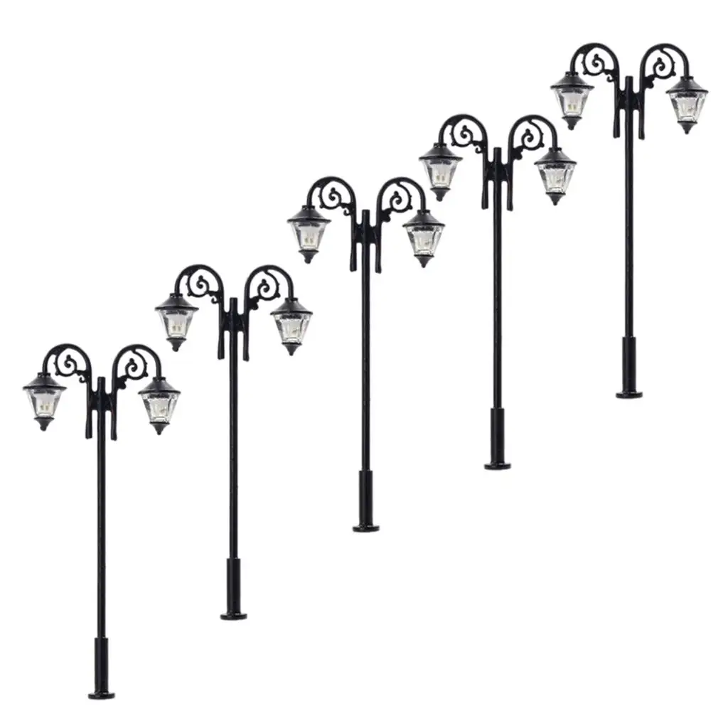 

5 шт. 1/87 миниатюрный уличный газон микро-светильники Украшение для зданий