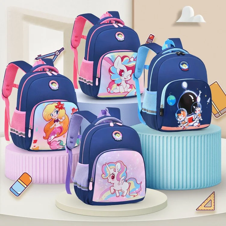 Unicorn Mermaid Children Anime Backpacks 2022 New Fashion Girls Princess Boys Astronaut Cool School Bags for Students Breathable