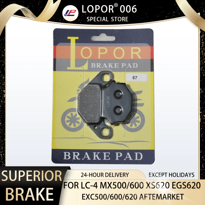 

LOPOR Motorcycle Brake Pads Front&Rear For KYMCO Agility125 Visa R 50/110/125 LINHAI ATV 80/150 MAICO 500 MX OSSA 500