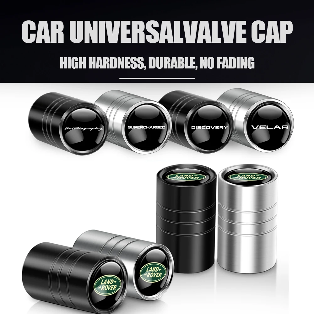 

Car Styling Wheel Tire Valve Caps Cover Dust-proof Accessories for Land Rover Supercharged Discovery Velar Evoque