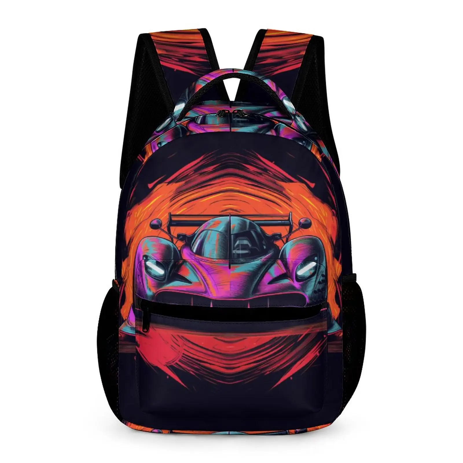 

Dazzling Sports Car Backpack Boy Girl Vintage Vibrant Tones Soft Backpacks Fun High School Bags Workout Custom Rucksack