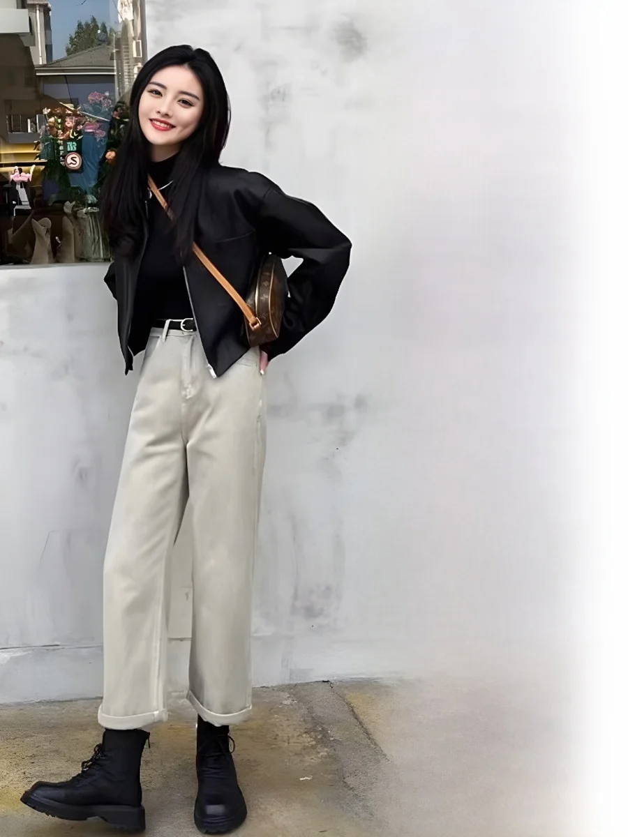 Ранняя осень полный комплект пухлый молодой и красивый профессиональный кожаный