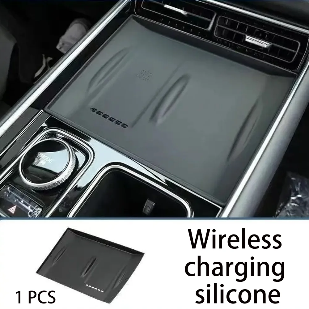 

Для Chery Tiggo 9 Ebro S900 2024 ~ 2026 2025 автомобильный подлокотник ящик для хранения беспроводная зарядка силиконовая накладка аксессуары для интерьера