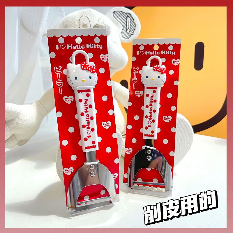 

Hello Kitty Sharp Fruit Peeler Household Peeling and Scraping Tool Potato Apple Peeling Flat Mouth Tooth Mouth Serrated