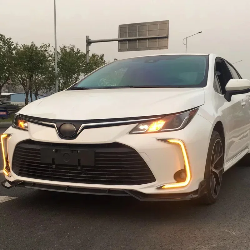Автомобильные светодиодные DRL 12 В дневные фонари для Toyota Corolla 2019 2020 желтый указатель поворота дневные ходовые фары авто дальние фары противотуманные фары (art.: 3920cc538f7df) - 3920cc538f7df