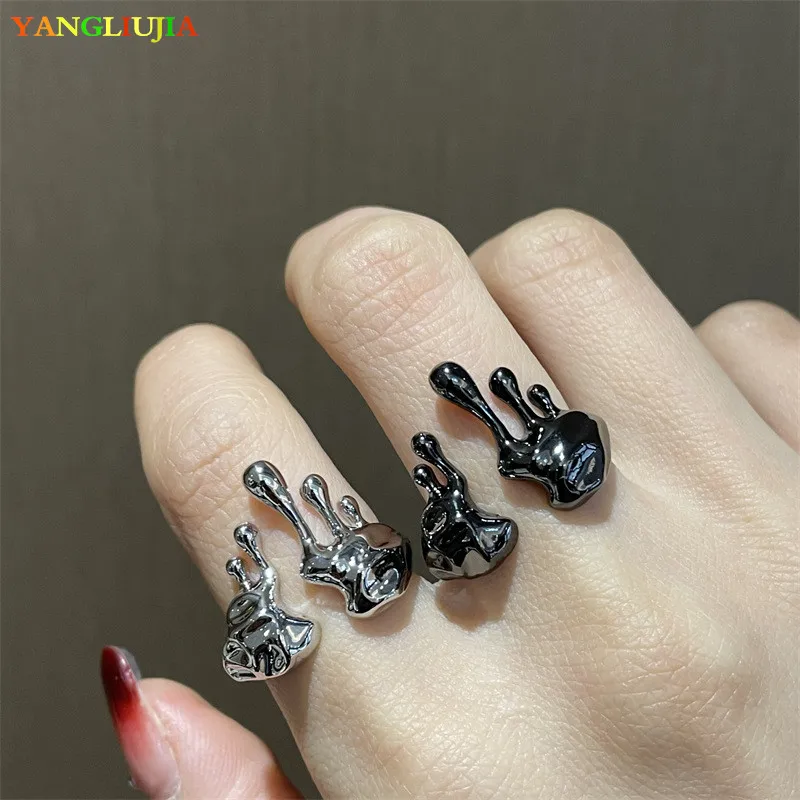 

Metal Irregular Can Be Adjusted Ring European American Style Personality Fashion Index Finger Ring Ms Girl Travel Accessories