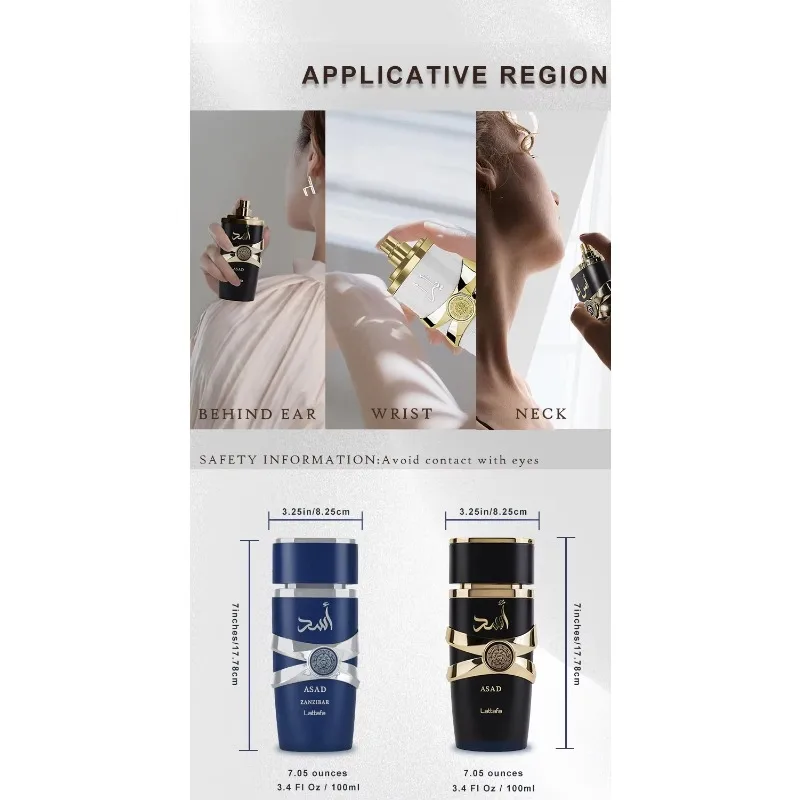 100 мл оригинальные мужские духи Asad стойкий аромат спрей для тела женский парфюмер