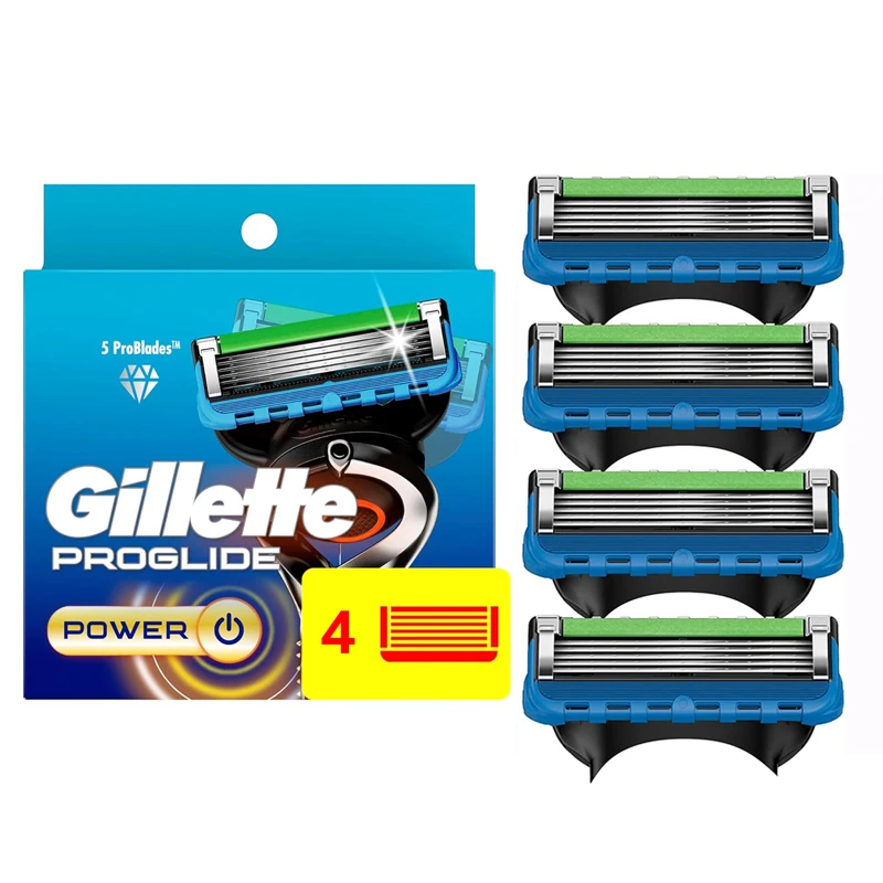 Лезвия для бритвы Gillette Fusion Proglide Flexball Power 5 лезвий гладкие бритвенные лезвия мужчин