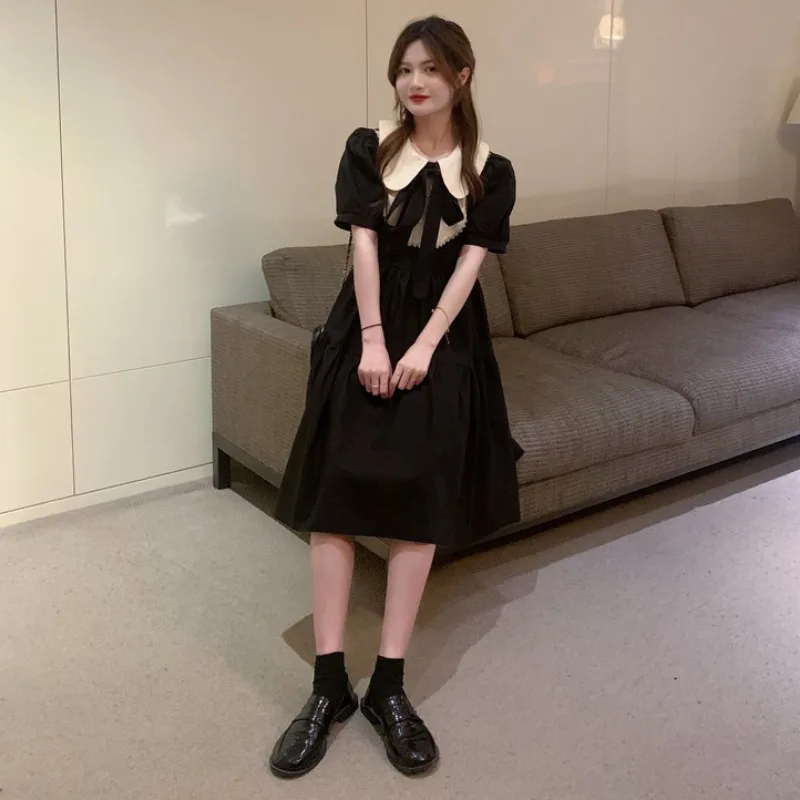 Платье-Макси женское пляжное элегантный сарафан с милым японским кукольным