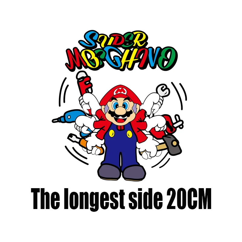 Термонаклейка на футболку Супер Марио стирающаяся термоклейкая толстовка с