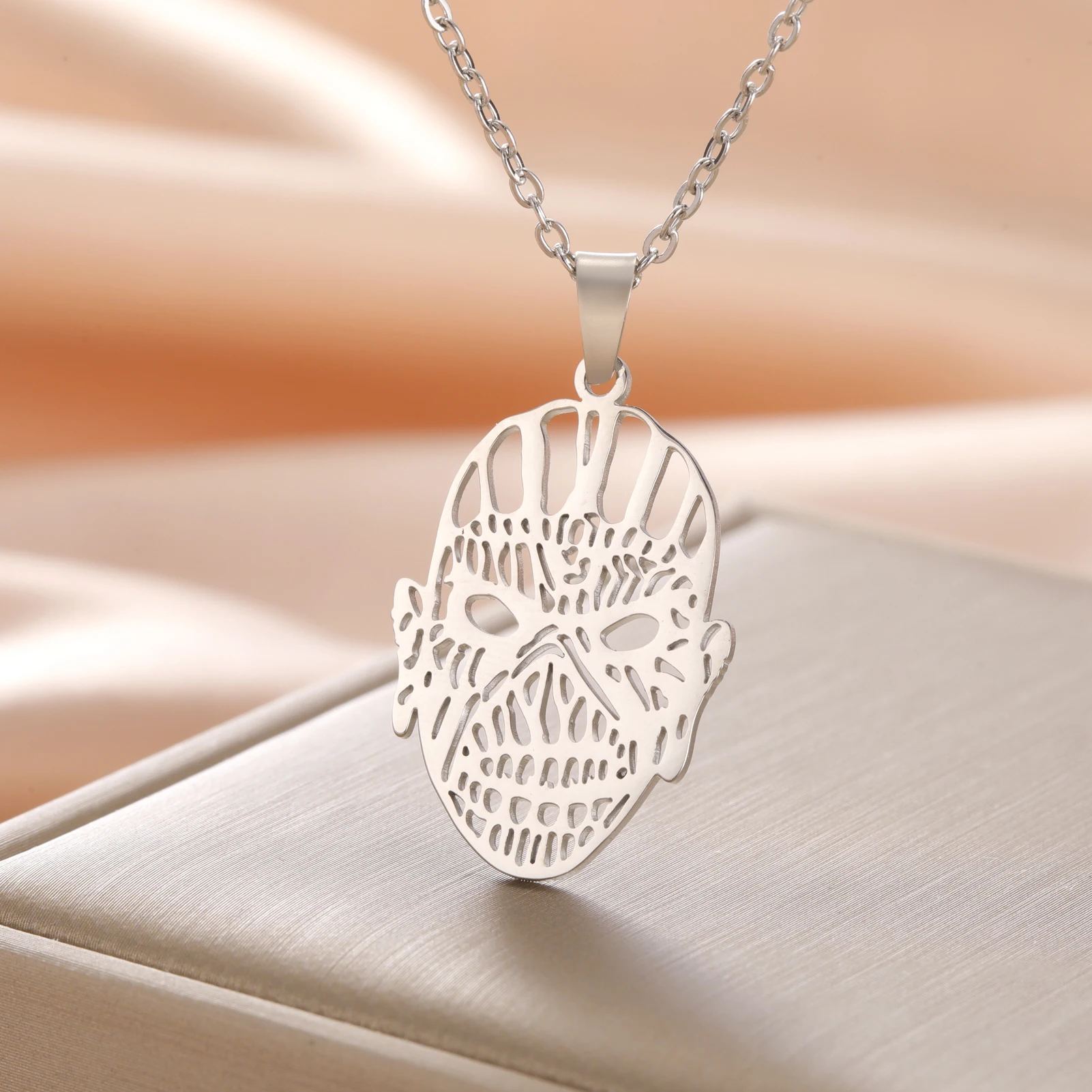 Ожерелье Унисекс Из Нержавеющей Стали В Стиле Хип-хоп Со Скелетом Для Мужчин И