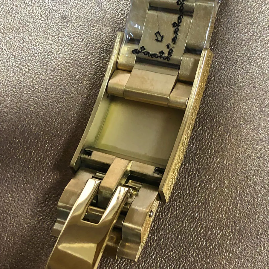 40mm Watch Case Watch Set: 40mm PVD Gold-plated Stainless Steel Case, Strap, Sapphire Glass, with NH35 Movement