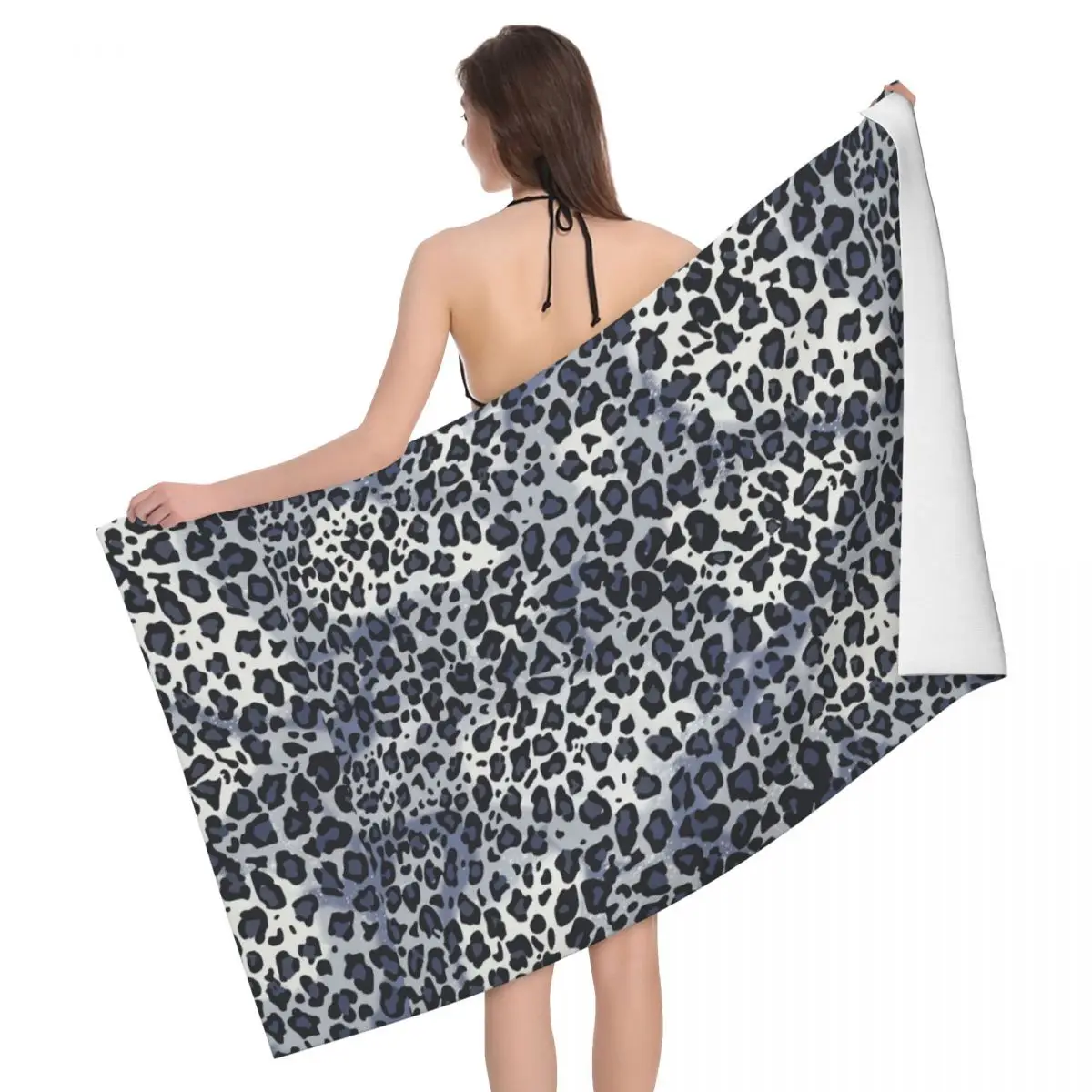 

Leopard Print Beach Towels Pool Towels Large Sand Free Microfiber Beach Towels, Quick Dry Lightweight Bath Swim Towels