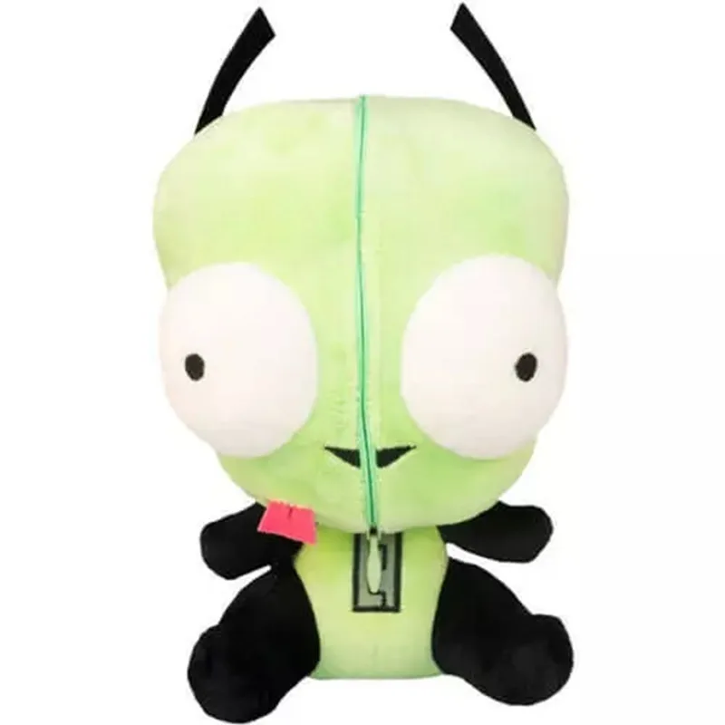 Фото Новый Zim Zippermouth плюшевый зеленый Invader Monster Red Eyed Monster улыбающийся мальчик Dib коллекция модель игрушки для детей подарки на день рождения №4