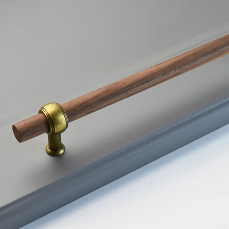 

Деревянные ручки для ящиков Tenchtwo, черный орех/бук, T-образные