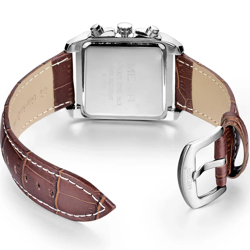 Часы MEGIR Мужские Наручные с хронографом водонепроницаемые брендовые Роскошные