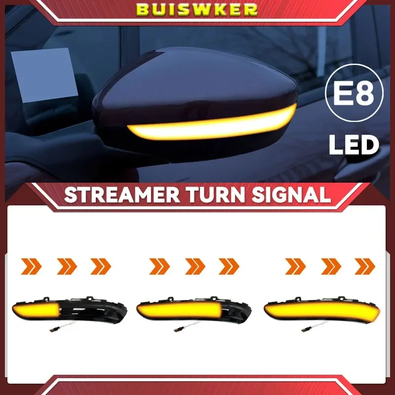 Динамический поворотный сигнал внешний зеркальный индикатор для Peugeot 208 2008 12 '-22