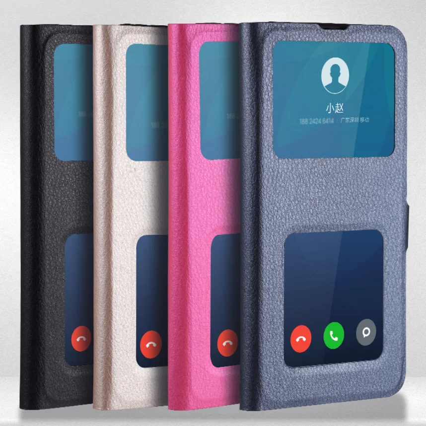 

Open Window Phone Bag for Xiaomi Mi 12 11 Ultra CIVI 10S 6X 5X 8SE CC9 Mix 4 3 2 Max3 Case Flip Leather Protect Shockproof Cover