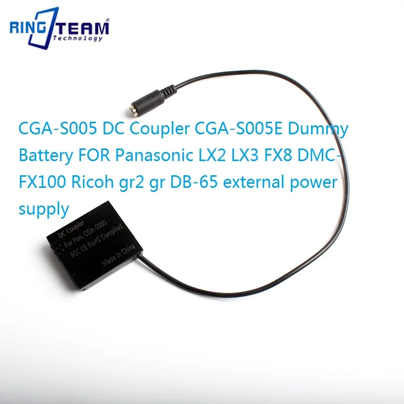 

Shipping Free CGA-S005 DC Coupler S005E Dummy Battery for Panasonic LX2 LX3 FX8 DMC-FX100 for Ricoh GRII GR2 GR DB-65