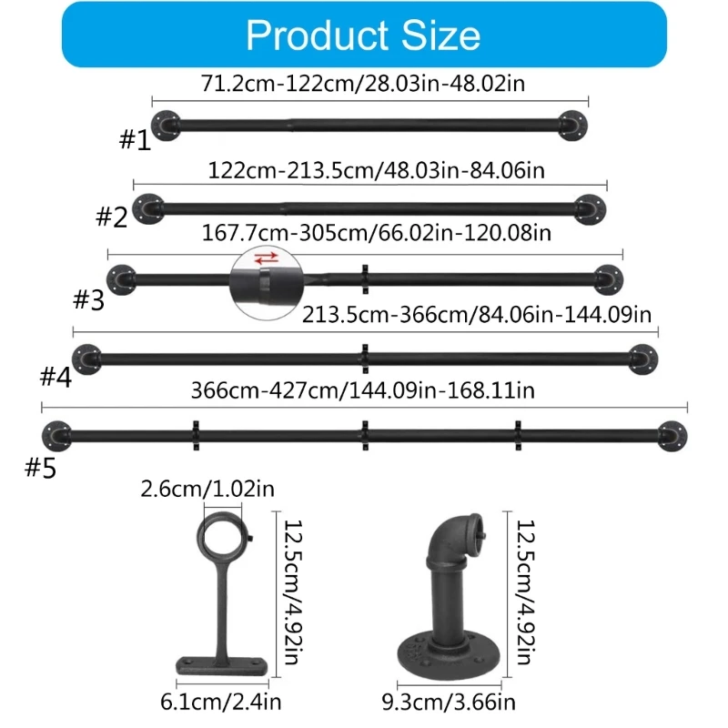 Регулируемая длина обертывание вокруг трубы карниз для дома и офиса конструкции