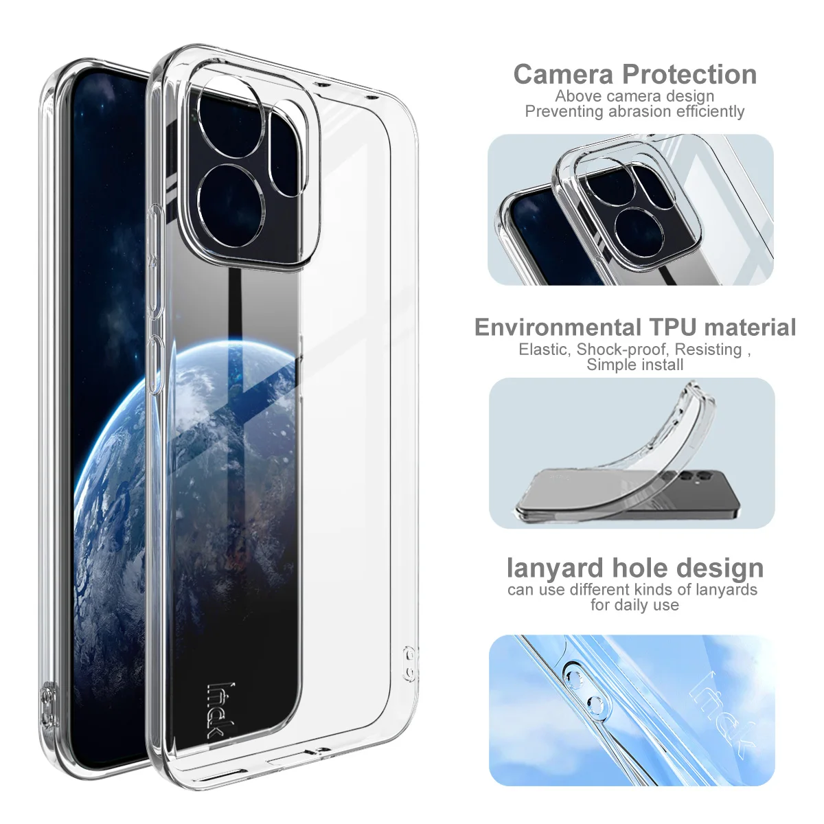 Фото Для Oppo Reno14 F 5G Чехол для IMAK Ультратонкая мягкая прозрачная задняя крышка Чехлы для телефонов Funda Для Oppo Reno14 F Capa №4