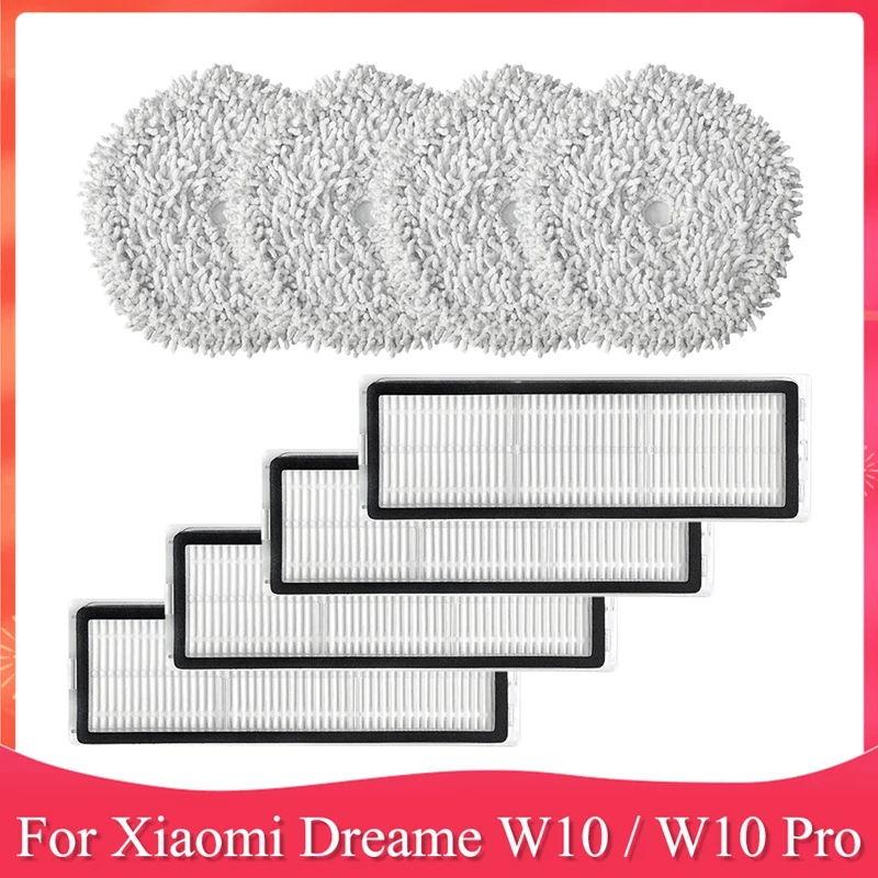 

Набор аксессуаров для робота-пылесоса Xiaomi Dreame W10 / W10 Pro, фильтр НЕРА, насадка на швабру, сменные детали