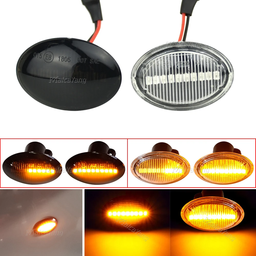 

Dynamic LED Side Marker Turn Signal Light Sequential Lamp For Fiat 500 Ford KA Lancia Lybra Ypsilon Alfa 4C Maserati GranCabrio