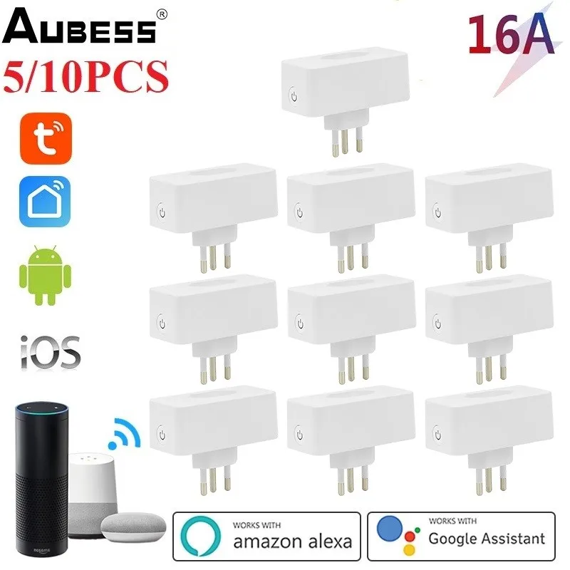 

Смарт-розетка Aubess, 16 А, Wi-Fi, с управлением через приложение