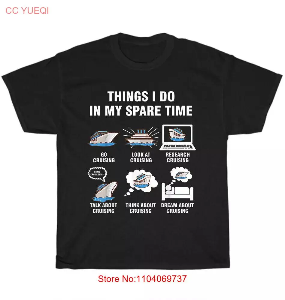 Круизный корабль 6 вещей которые я делаю в моем запасном времени футболка для