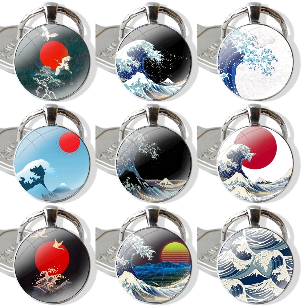 Брелок для ключей Hokusai с большой волной от Kanagawa