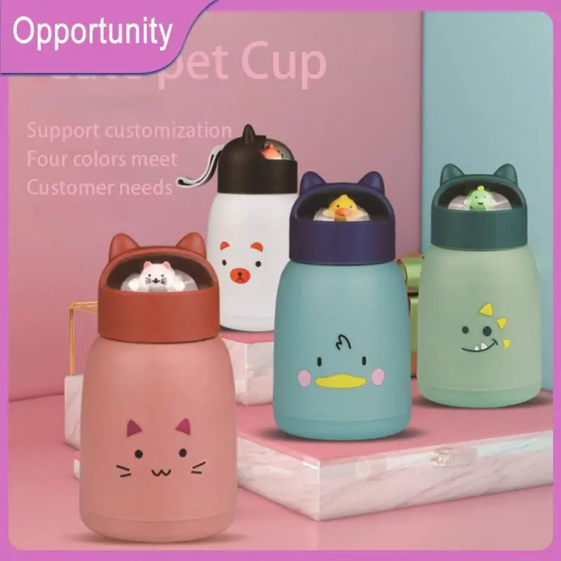 

Portable Water Cup Cute Micro-landscape Thermal Insulation Cup Student Gift Cup Big Belly Cup Cartoon Three-dimensional Animal
