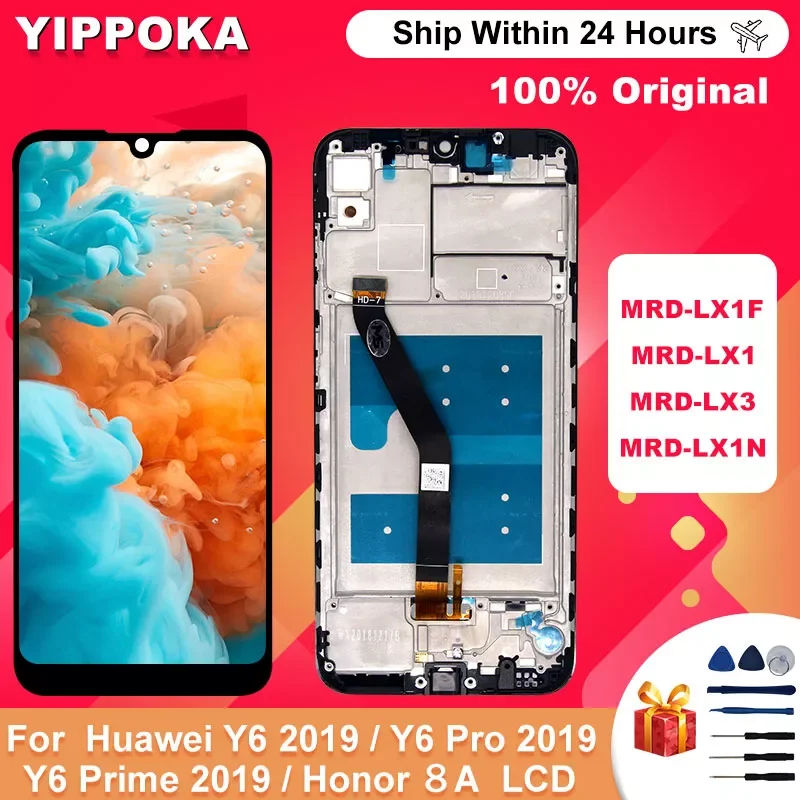 

6.09“ For Huawei Y6 2019 LCD Y6 Pro 2019 Display MRD-LX1F Touch Screen Replace Parts For Honor 8A LCD JAT-LX1 / LX3 LCD JAT-L09
