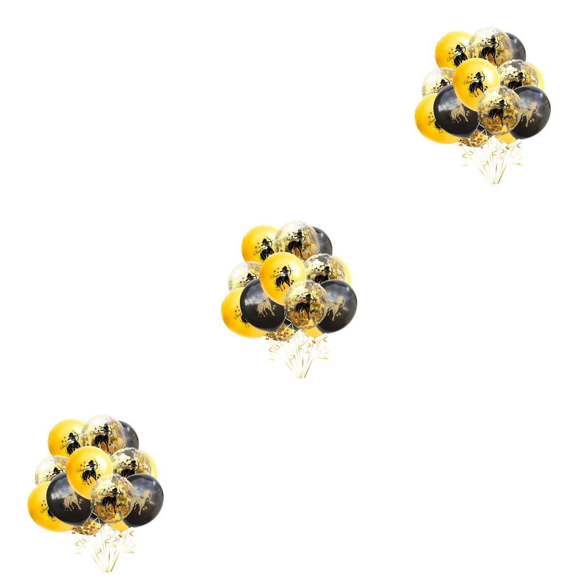 

45 Sagittarius Decorative Balloons Constellation Sequins Balloon Wedding Balloons Layout for Wedding Birthday（Black Golden