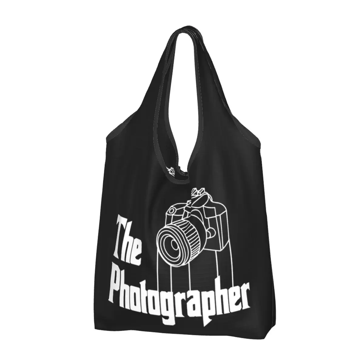 

Custom Photographer Shopping Bag Women Portable Big Capacity Groceries Digital Camera Photography Shopper Tote Bags