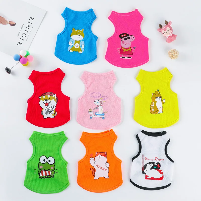 

Pet Clothes Dog Supplies Small Dog Bichon Teddy Puppies Cat Anti-hair Loss Summer Thin Breathable Vest