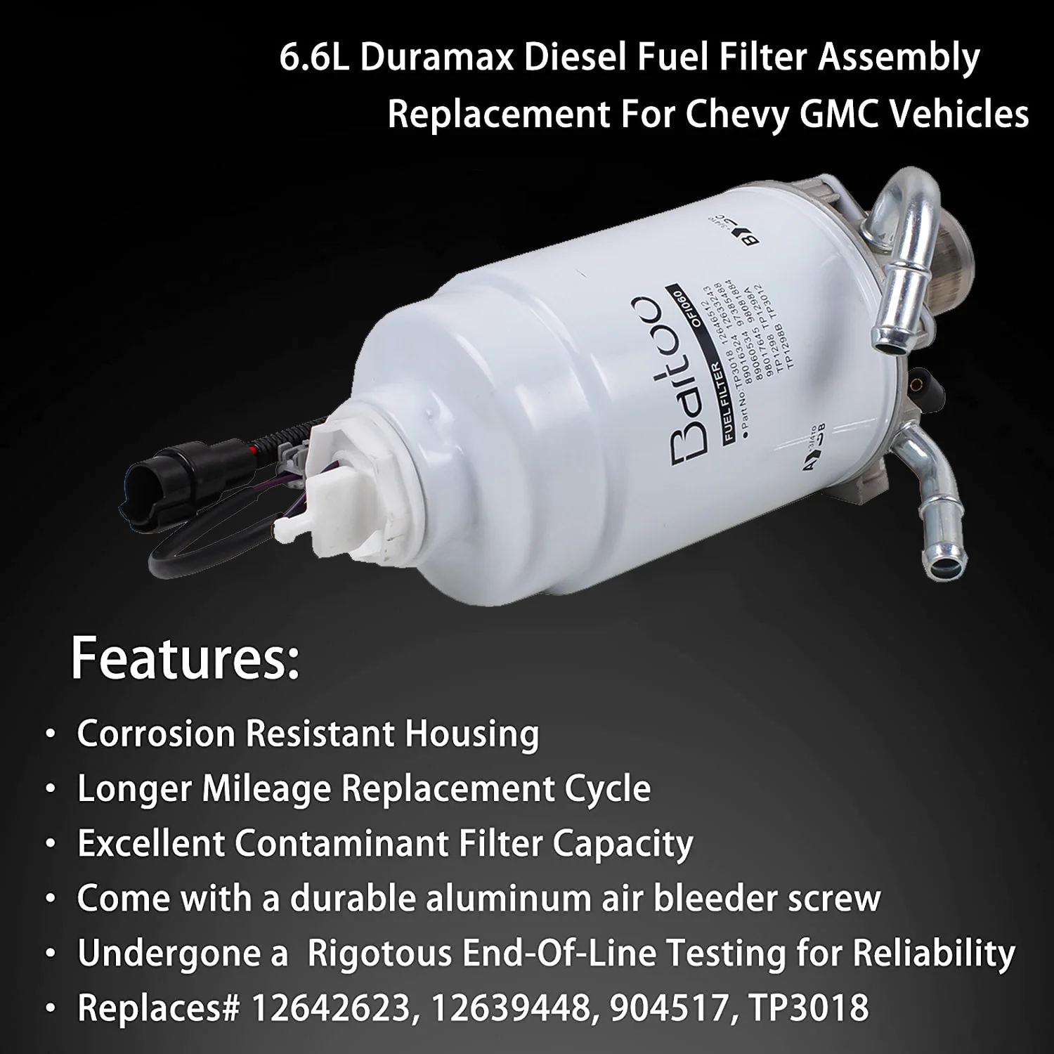 Сменный топливный фильтр в сборе для Duramax 6.6L V8 Chevy Silverado |