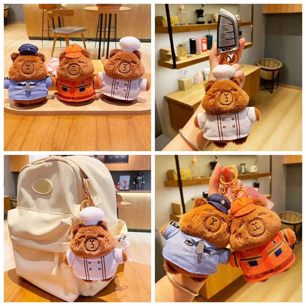 Украшение для рюкзака плюшевый брелок капибара мягкая набивная плюшевая