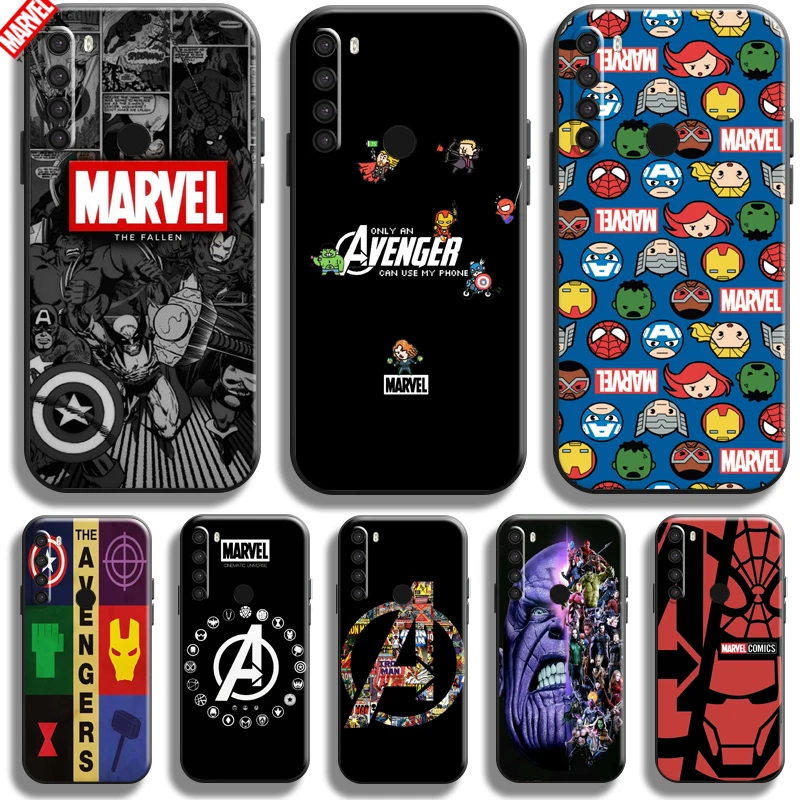 

Marvel Avengers Logo Phone Case 6.3 InchFor Xiaomi Redmi Note 8T Carcasa Coque Black Ultra-Thin Silicone Cover Funda