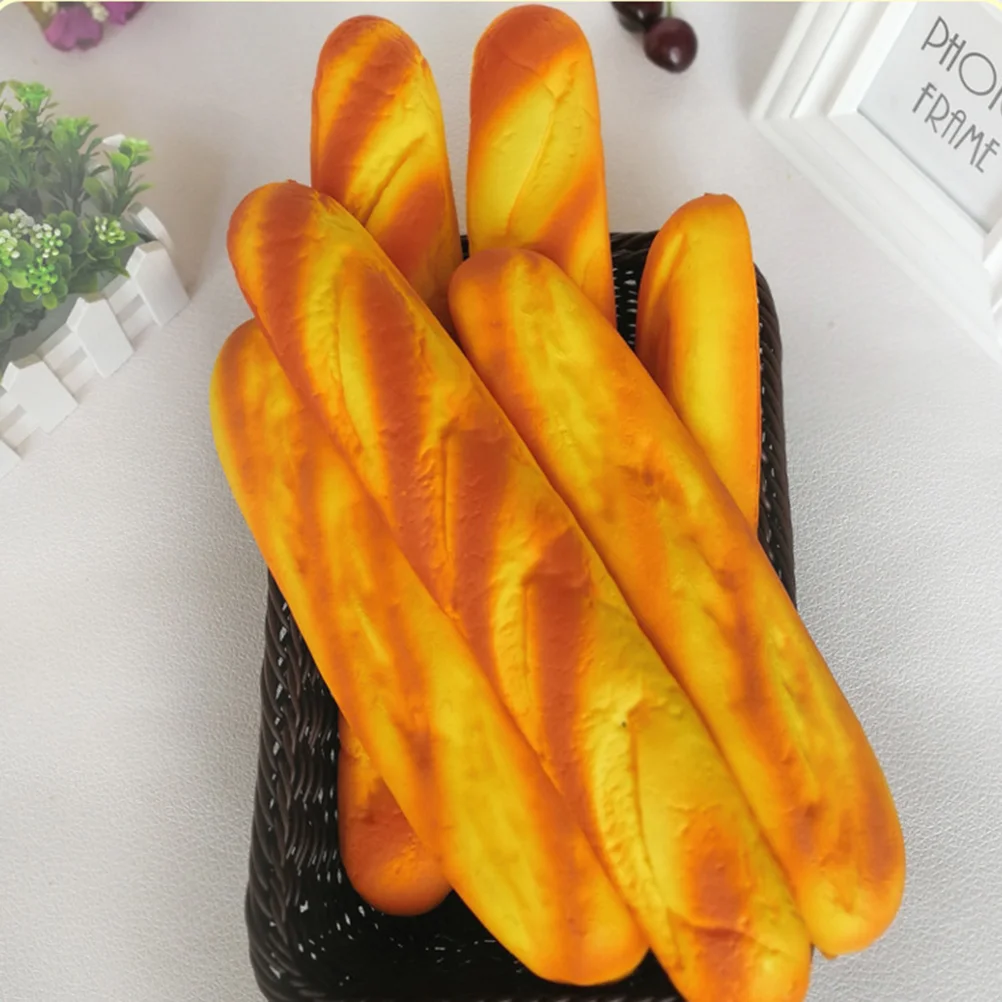 

3 Pcs Cupcake Toy Photo Props Fidget Toy Kids Artificial French Bread Nativity Toys Kids Pretend Play Bread Decorate