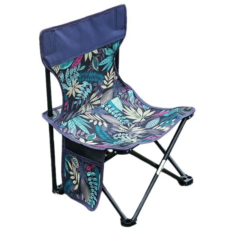 

Складной стул для рыбалки, кресло для кемпинга, сиденье для пикника со спинкой, легкий портативный сверхпрочный стул для пляжа, рыбалки, пеш...