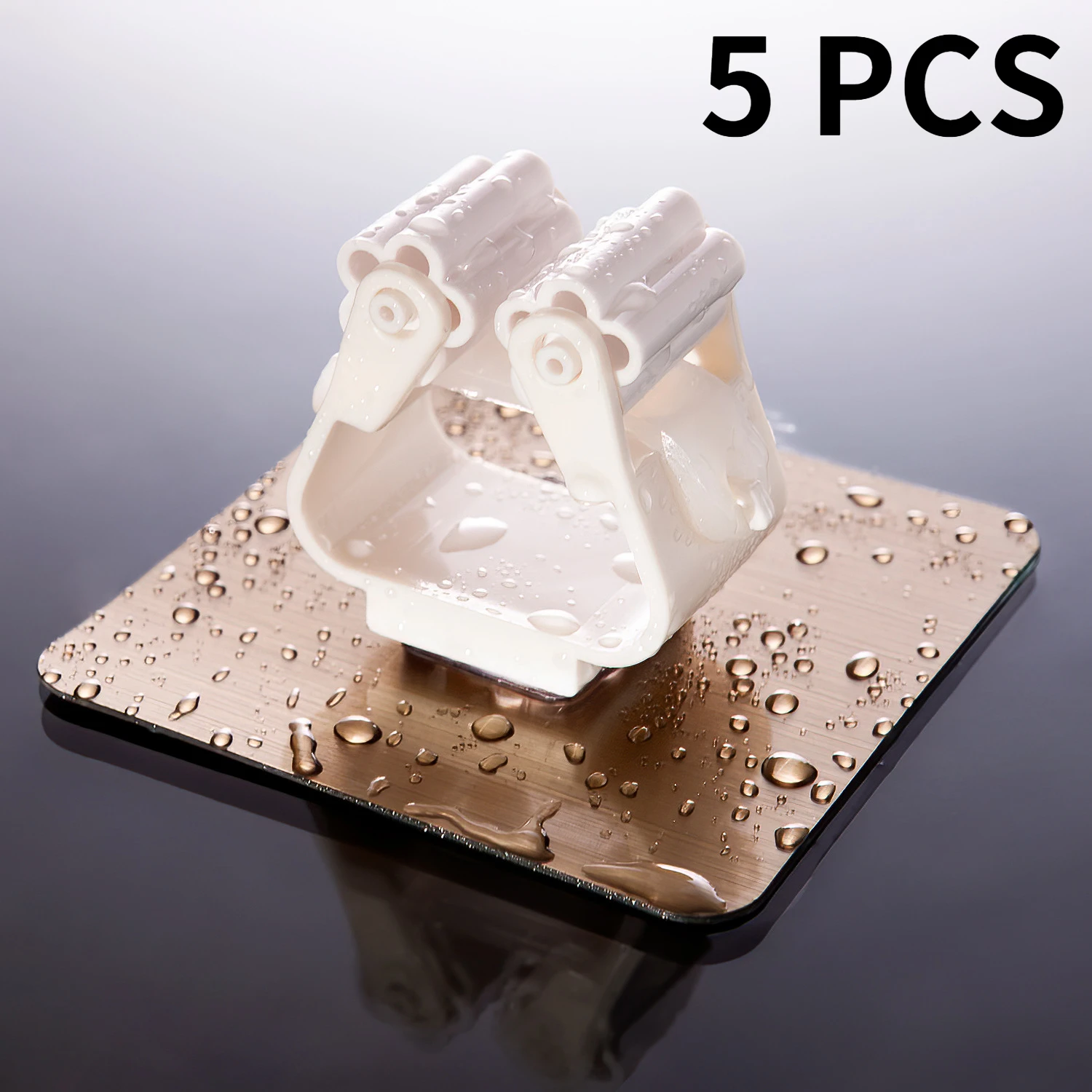 

3/5pcs Sticky multi-purpose hook wall-mounted mop storage rack broom rack shower bracket hook kitchen bathroom accessories