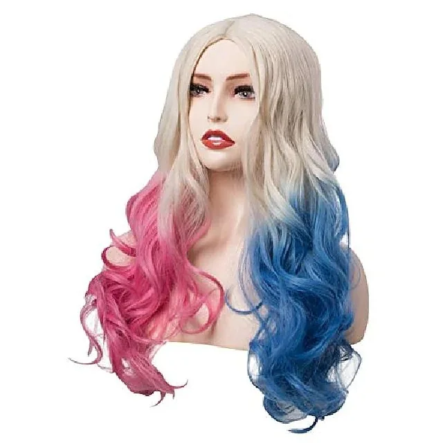 Женский парик для косплея Харли Квинн