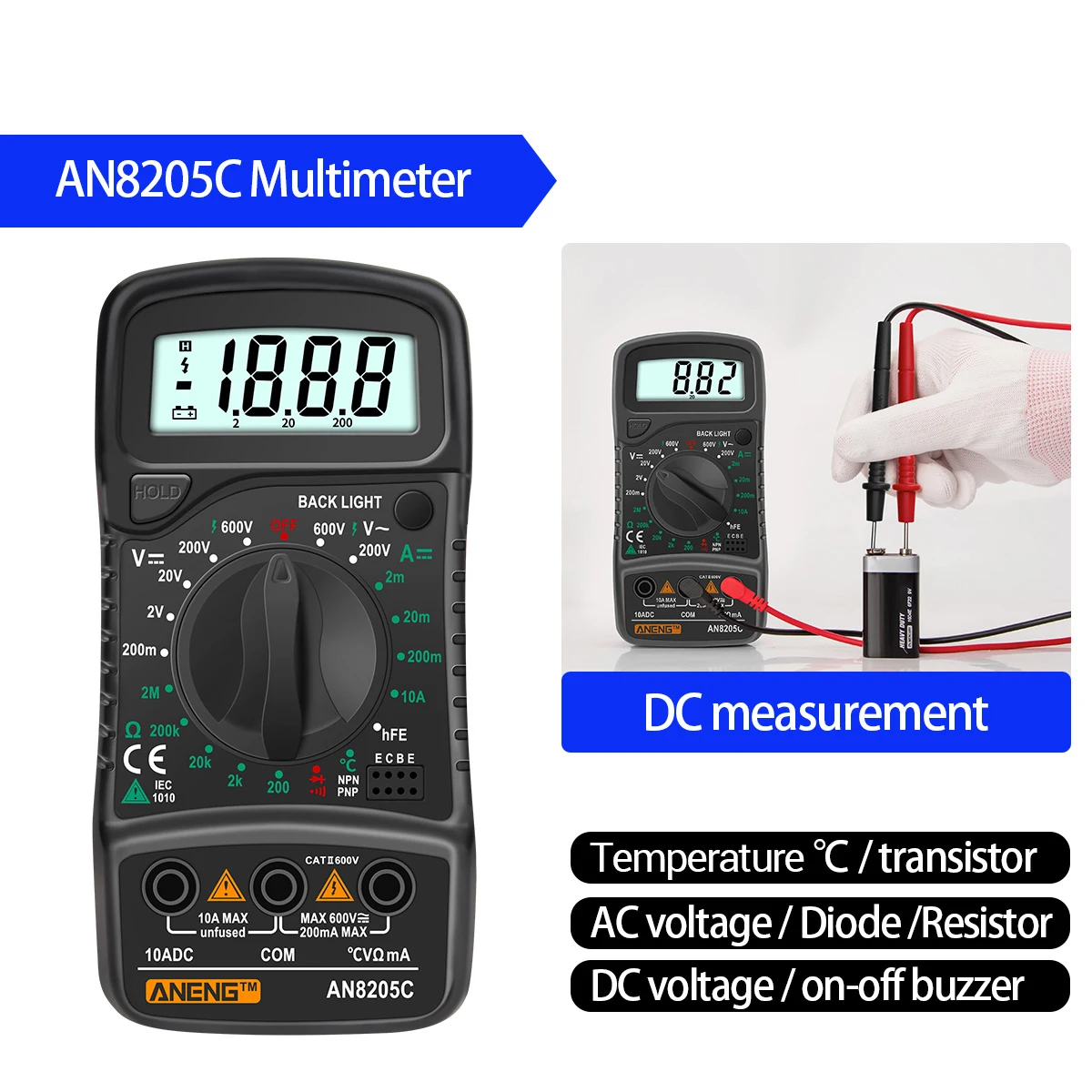 Электрический мини-паяльник ANENG SL103 13 шт. 180 ℃ ~ 500 регулируемая температура 60 Вт