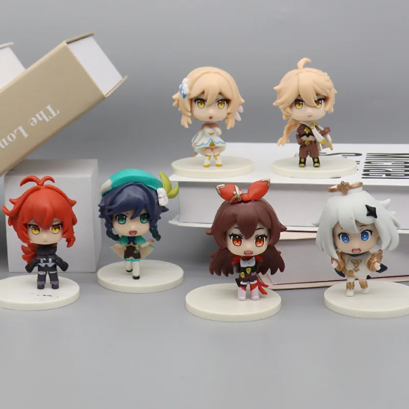 

Q Version of Genshin Impact Game Anime Two-dimensional Cartoon Character GK PVC Car Ornaments Men and Women Toy Collection Gift