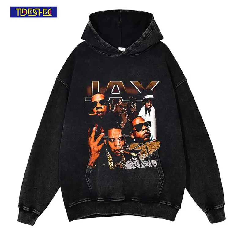 

Harajuku Cotton Autumn Winter Vintage Graphic Hoodie Hip Hop Streetwear Portrait Printed Hoodies Men Washed Oversized Sweatshirt