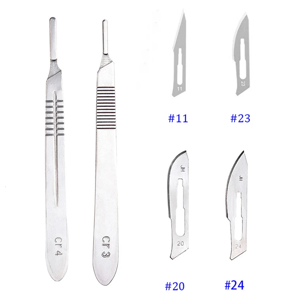 

Non-Slip Metal Scalpel Knife Sets Cutter Engraving Craft Knives With 10pcs Blades Mobile Phone PCB DIY Repair Hand Tools Kit