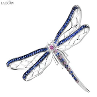 laidojin luxury dragonfly brooches for mens women rhinestone zircon badge pin collar pins suit coat dress sweater accessories