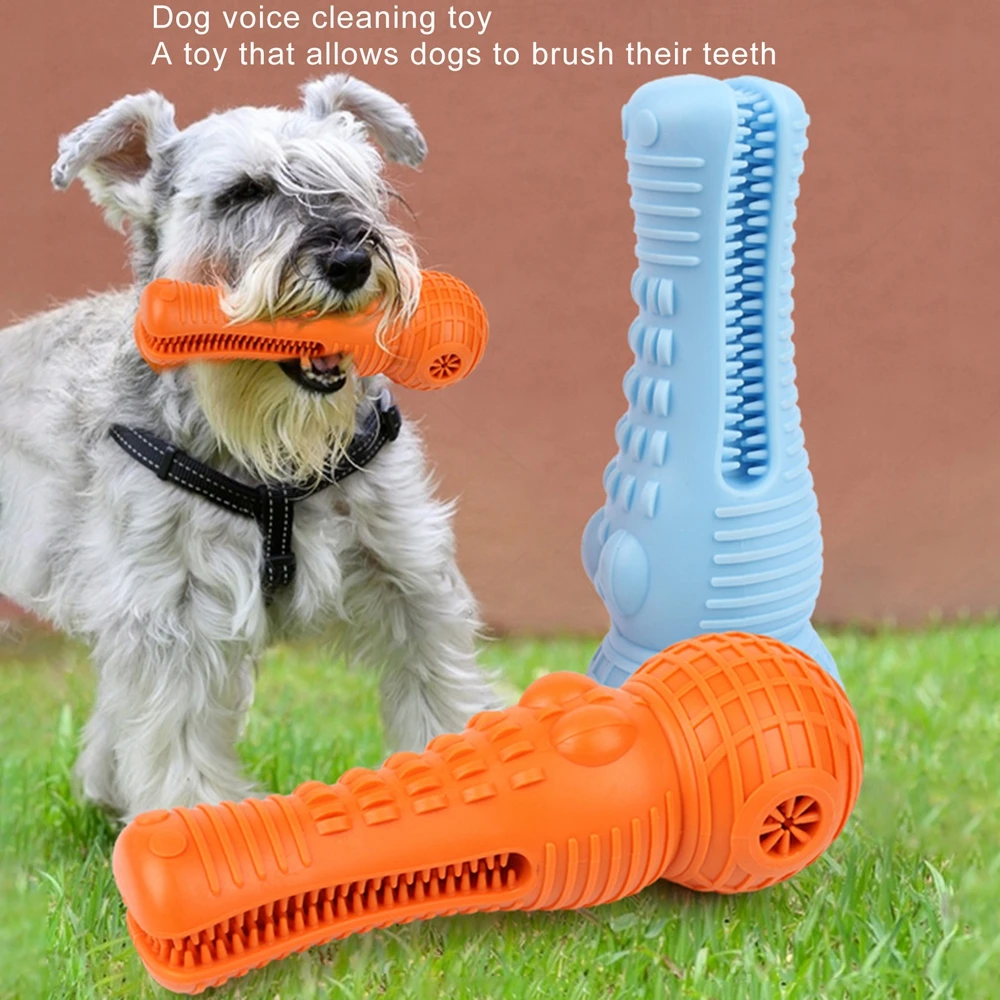 

Durable Dog Chew Toy Pet Dog Rubber Resistance To Bite Dog Toy Chewing Teeth Cleaning Dog Toys for Small Medium Dogs